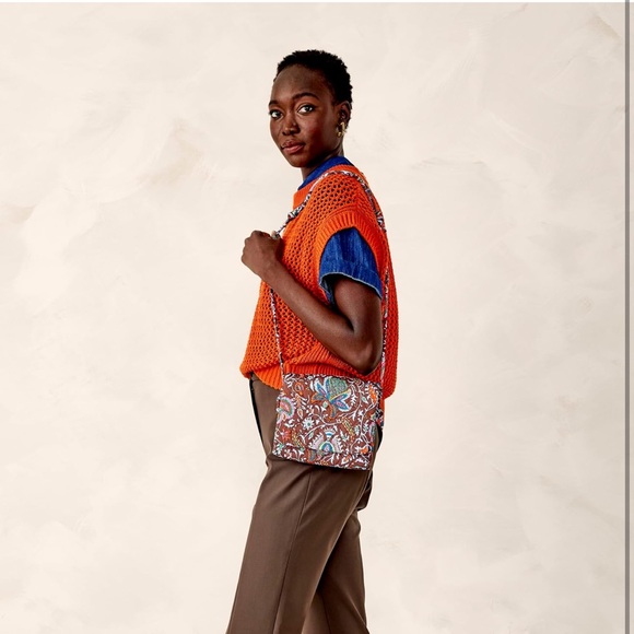 New Vera Bradley Floral Patterned Brown Crossbody Bag - Picture 3 of 8